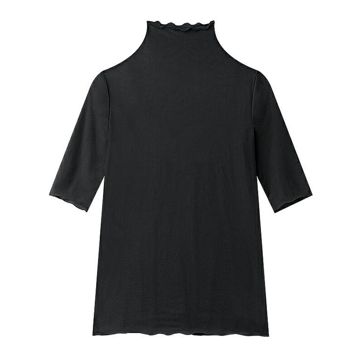 シアートップス 五分袖 フリルハイネック | COCOMOMO | 詳細画像30 