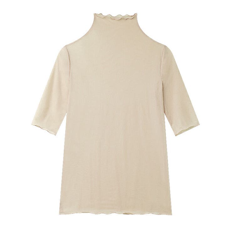 シアートップス 五分袖 フリルハイネック | COCOMOMO | 詳細画像32 