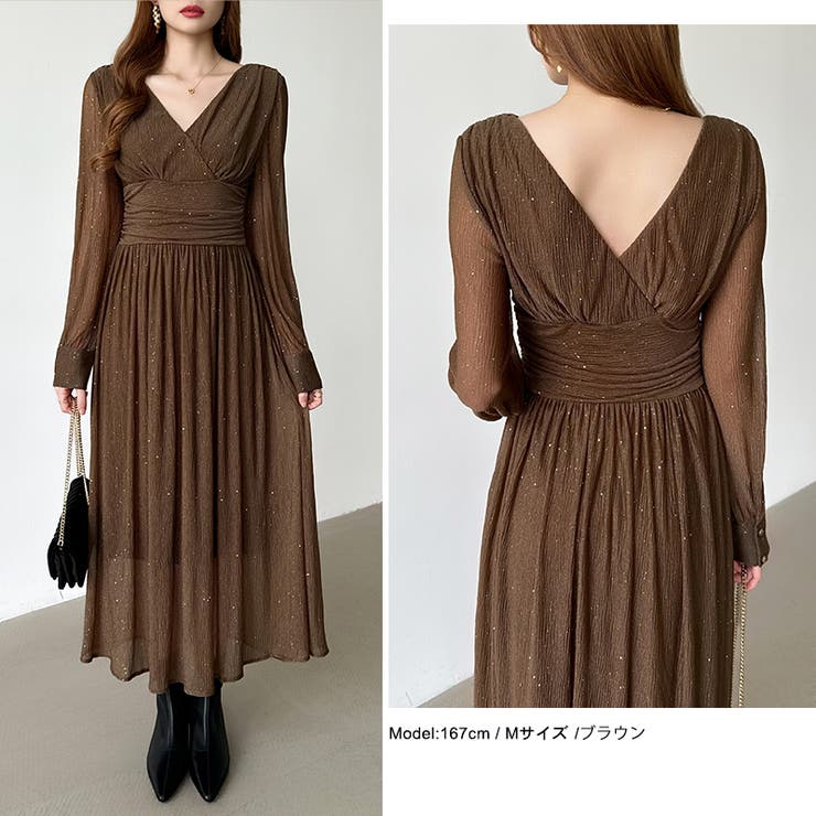 カシュクールラメドレス パーティードレス カシュクールワンピース | COCOMOMO | 詳細画像74 