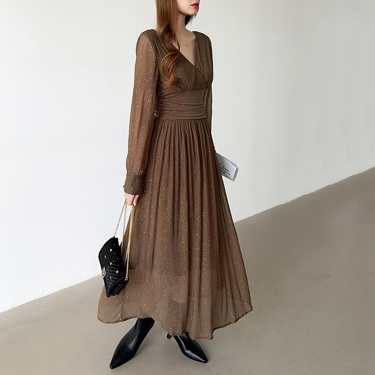 カシュクールラメドレス パーティードレス カシュクールワンピース | COCOMOMO | 詳細画像76 