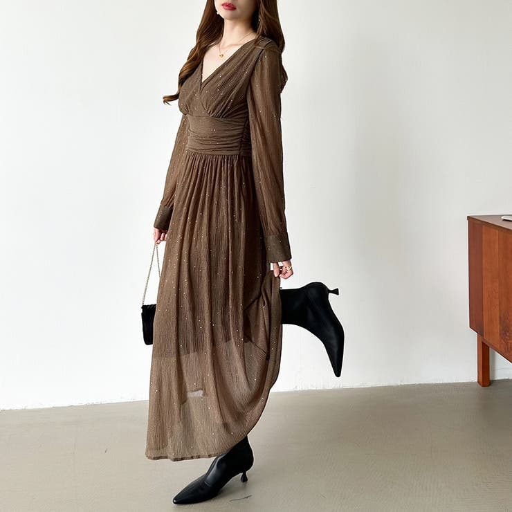 カシュクールラメドレス パーティードレス カシュクールワンピース | COCOMOMO | 詳細画像77 