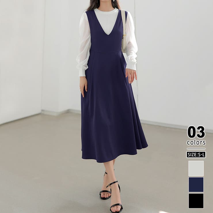 MiECa♡ワンピース＆ジャンスカ ジャンパースカート ワンピース ジャンスカワンピース[品番