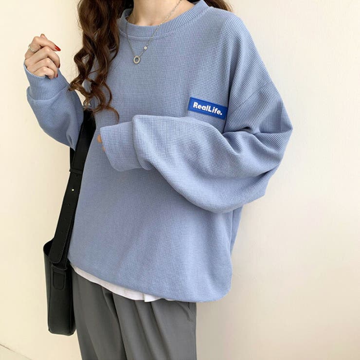 ワッフルロンt ロゴトレーナー オーバーサイズ | COCOMOMO | 詳細画像16 