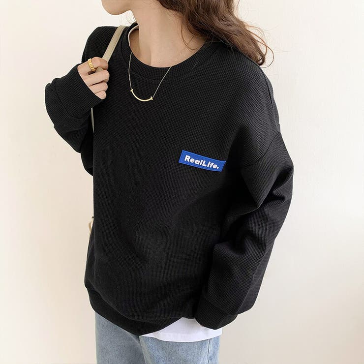 ワッフルロンt ロゴトレーナー オーバーサイズ | COCOMOMO | 詳細画像20 