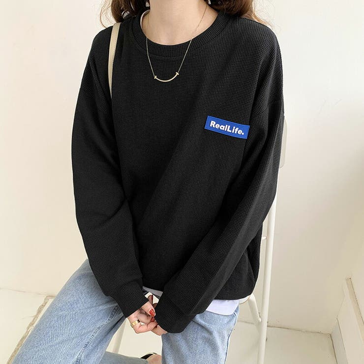 ワッフルロンt ロゴトレーナー オーバーサイズ | COCOMOMO | 詳細画像21 