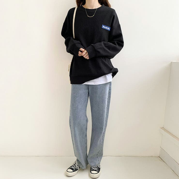 ワッフルロンt ロゴトレーナー オーバーサイズ | COCOMOMO | 詳細画像24 