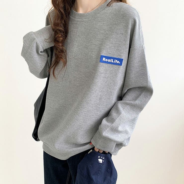 ワッフルロンt ロゴトレーナー オーバーサイズ | COCOMOMO | 詳細画像4 