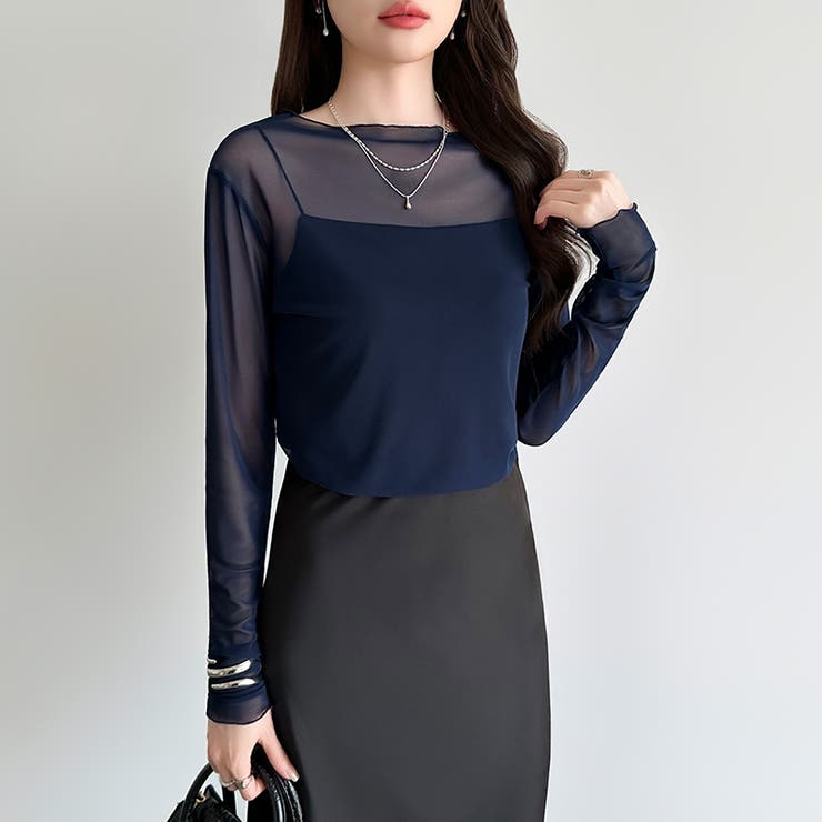 【選べる2タイプ 長袖タイプ新色登場】 シアートップス | COCOMOMO | 詳細画像28 