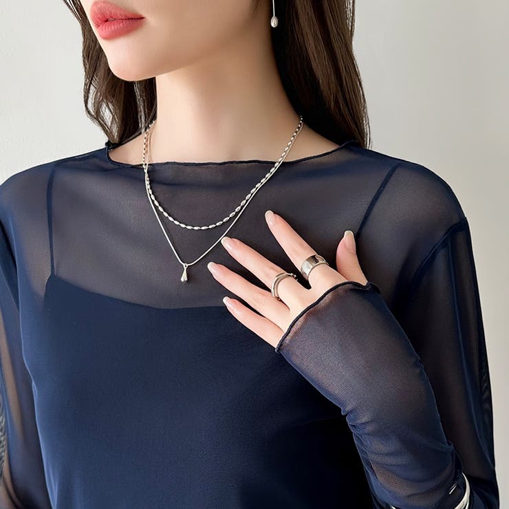 【選べる2タイプ 長袖タイプ新色登場】 シアートップス | COCOMOMO | 詳細画像32 