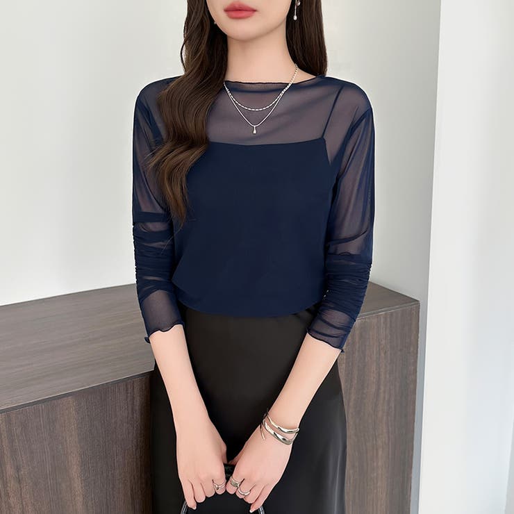 【選べる2タイプ 長袖タイプ新色登場】 シアートップス | COCOMOMO | 詳細画像33 