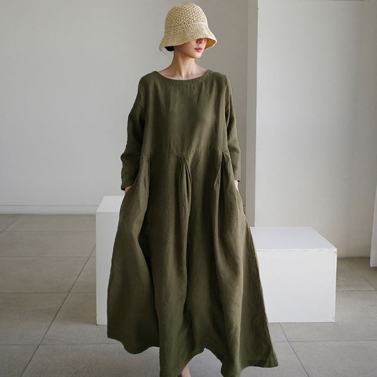 ロングワンピース 綿100 ナチュラルフレアワンピース | COCOMOMO | 詳細画像3 