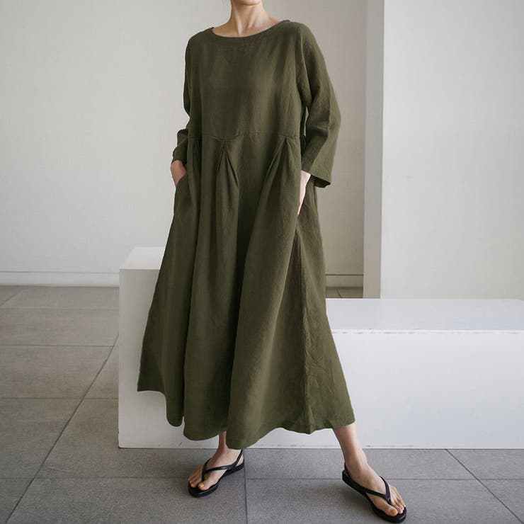 ロングワンピース 綿100 ナチュラルフレアワンピース | COCOMOMO | 詳細画像4 