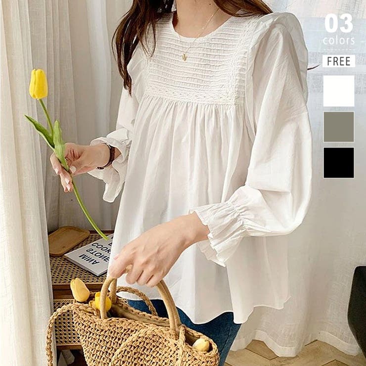 ブラウス ショルダーフリル チュニック | COCOMOMO | 詳細画像1 