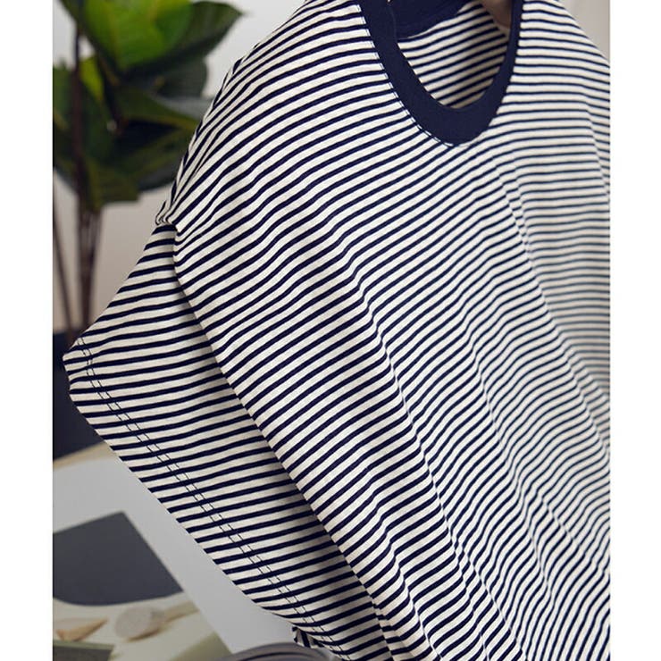 tシャツ レディース タックボーダーtシャツ | COCOMOMO | 詳細画像19 