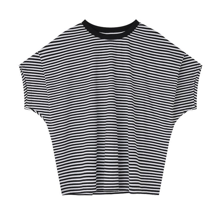 tシャツ レディース タックボーダーtシャツ | COCOMOMO | 詳細画像24 