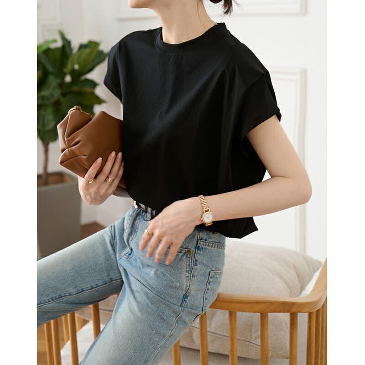 tシャツ レディース タックボーダーtシャツ | COCOMOMO | 詳細画像8 