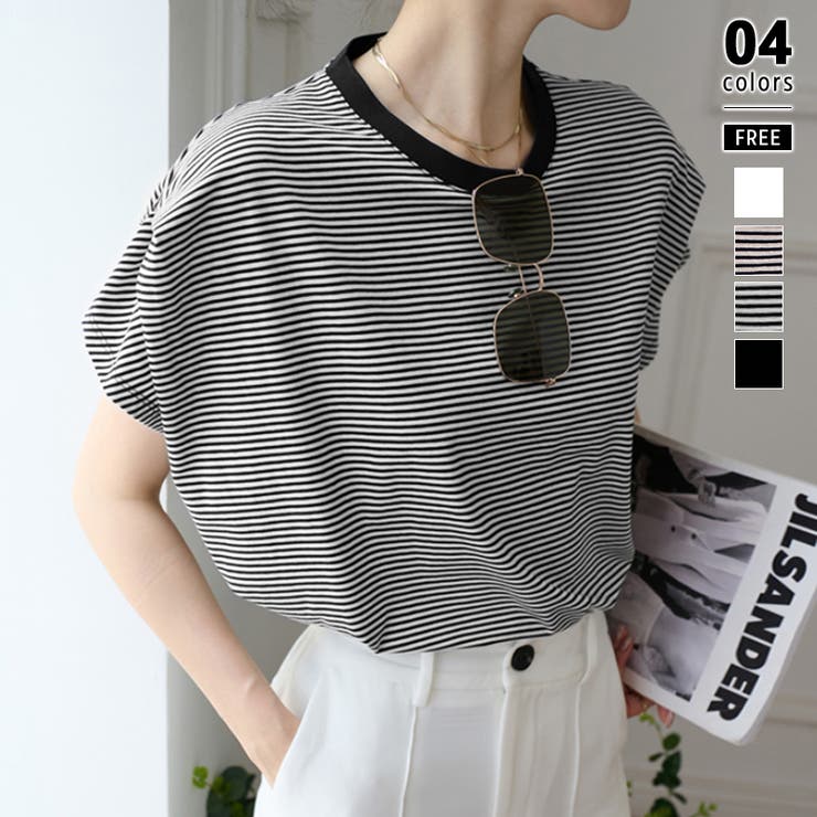 ブラック・ボーダー | tシャツ レディース タックボーダーtシャツ | COCOMOMO