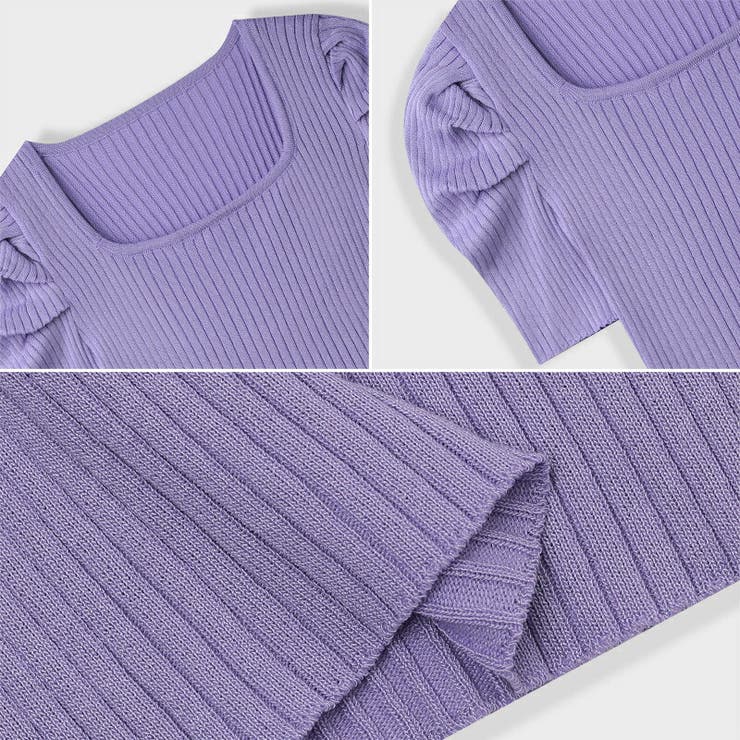 パワショル サマーニット スクエアネック | COCOMOMO | 詳細画像21 