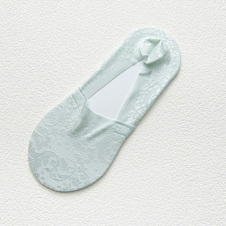 ライトグリーン | 靴下 脱げない レース靴下 | COCOMOMO
