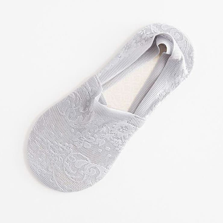 ライトグレー | 靴下 脱げない レース靴下 | COCOMOMO