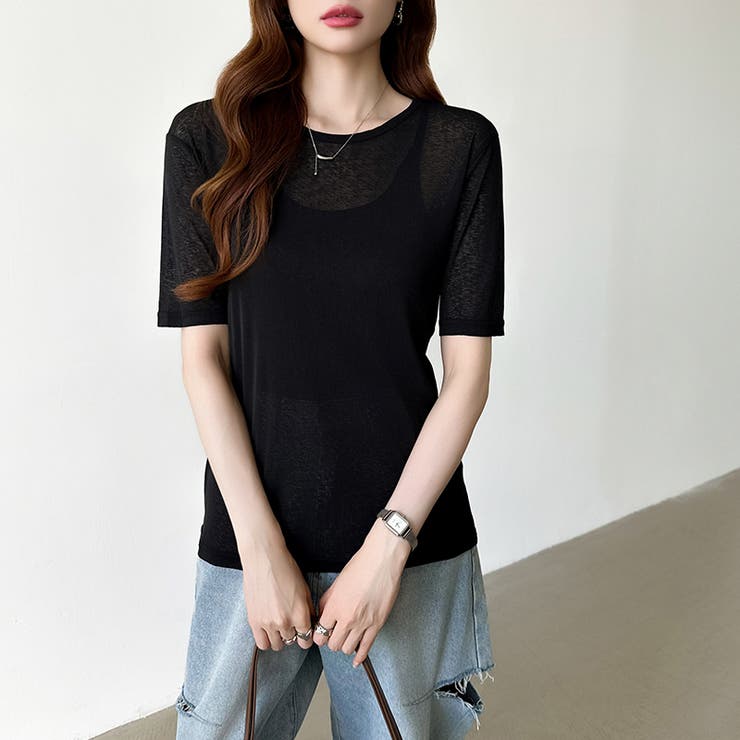 新色登場！選べる2タイプ シアーロンT シアーカットソー | COCOMOMO | 詳細画像31 