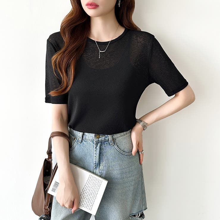 新色登場！選べる2タイプ シアーロンT シアーカットソー[品番