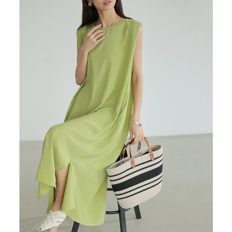 ワンピース ノースリーブ ロングワンピース | COCOMOMO | 詳細画像33 