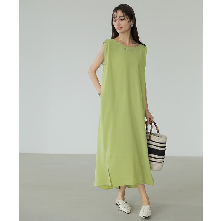 ワンピース ノースリーブ ロングワンピース | COCOMOMO | 詳細画像34 