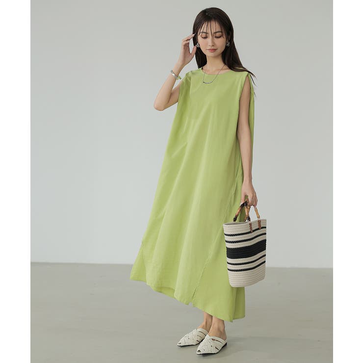 ワンピース ノースリーブ ロングワンピース | COCOMOMO | 詳細画像36 