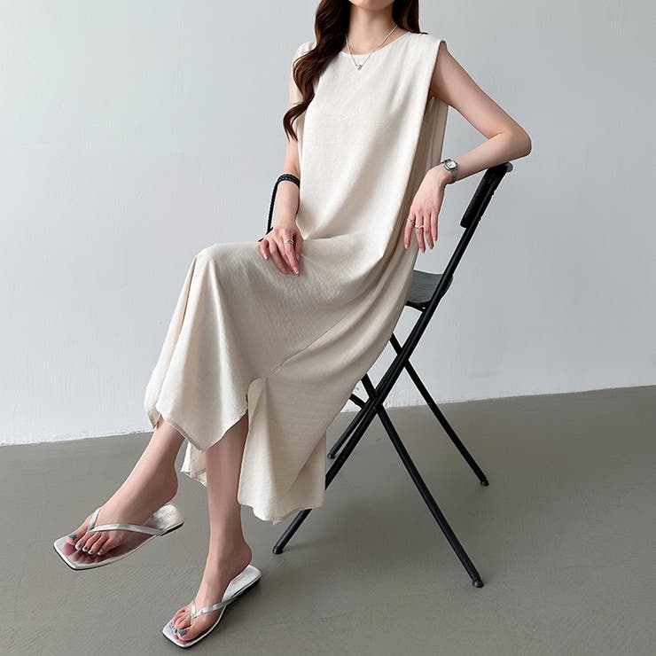 ワンピース ノースリーブ ロングワンピース | COCOMOMO | 詳細画像3 