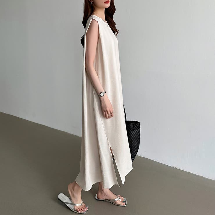 ワンピース ノースリーブ ロングワンピース | COCOMOMO | 詳細画像4 