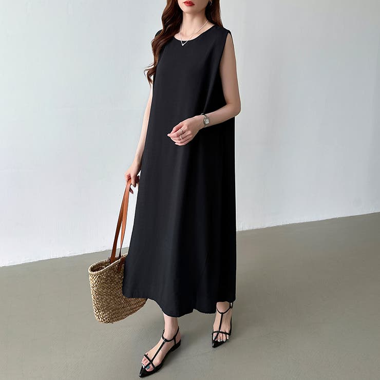 ワンピース ノースリーブ ロングワンピース[品番：COCW0005341