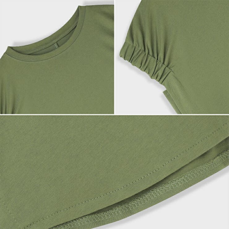 tシャツ コットン100％ ギャザーカットソー | COCOMOMO | 詳細画像16 