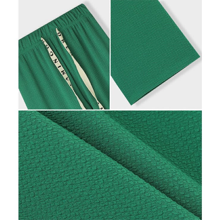 ワイドパンツ エンボス加工 ストレートパンツ | COCOMOMO | 詳細画像24 