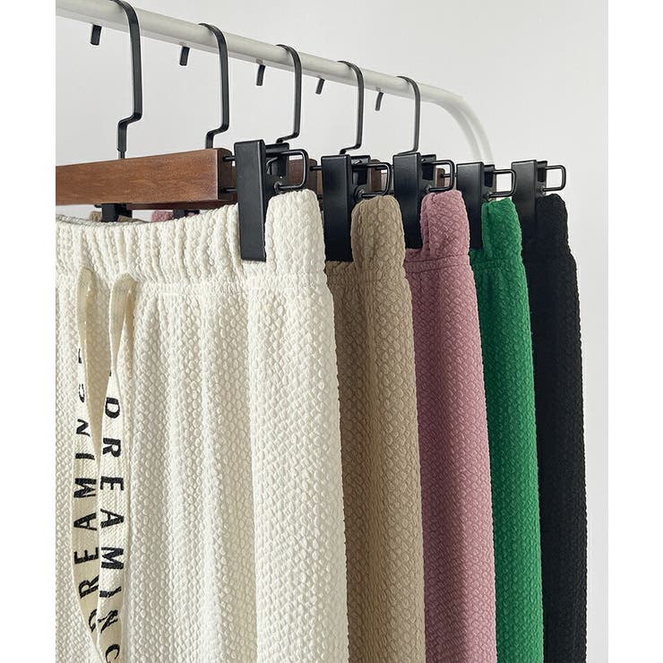 ワイドパンツ エンボス加工 ストレートパンツ | COCOMOMO | 詳細画像25 