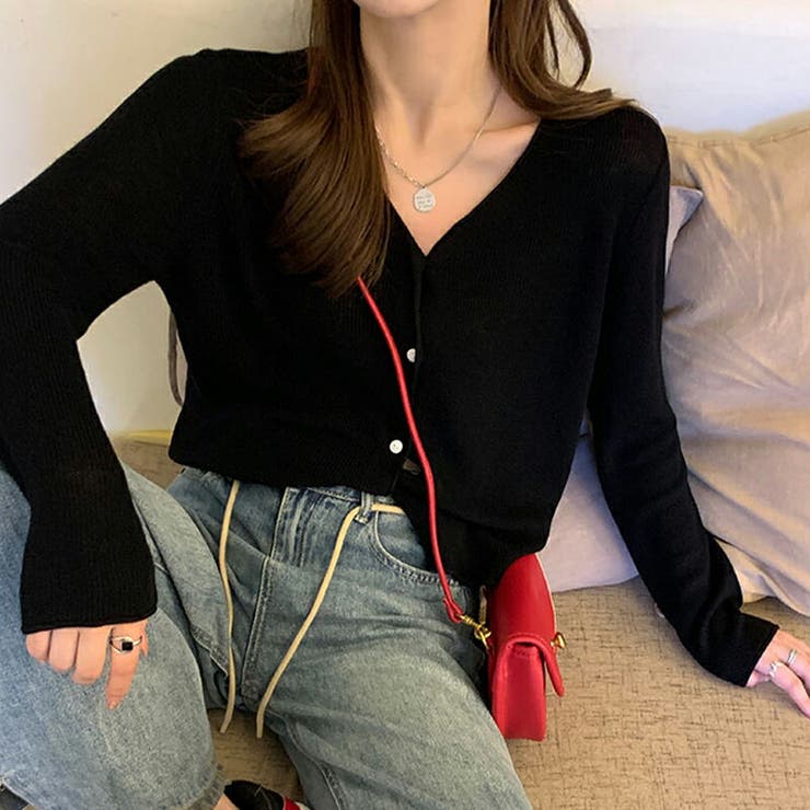 シアーカーディガン サマーカーディガン サマーニット | COCOMOMO | 詳細画像14 