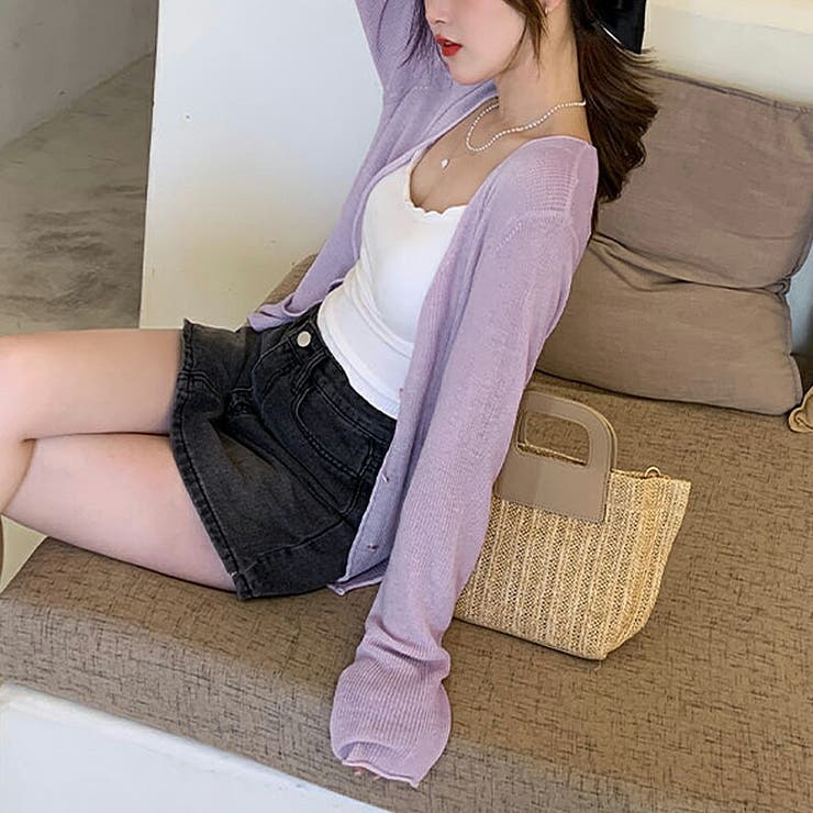 シアーカーディガン サマーカーディガン サマーニット | COCOMOMO | 詳細画像6 