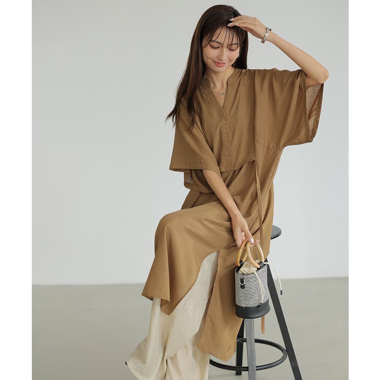 ワンピース カフタンワンピース シャツワンピース | COCOMOMO | 詳細画像2 