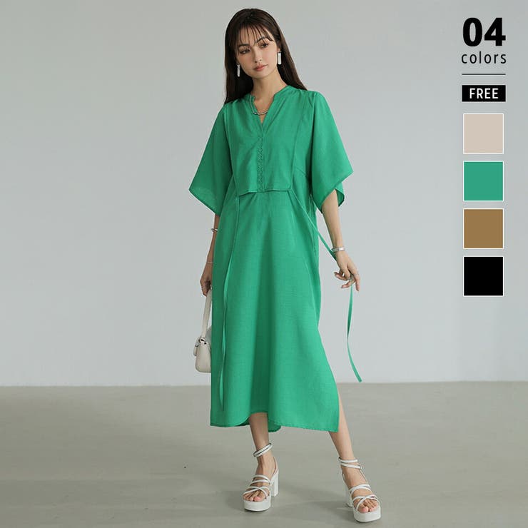 グリーン | ワンピース カフタンワンピース シャツワンピース | COCOMOMO
