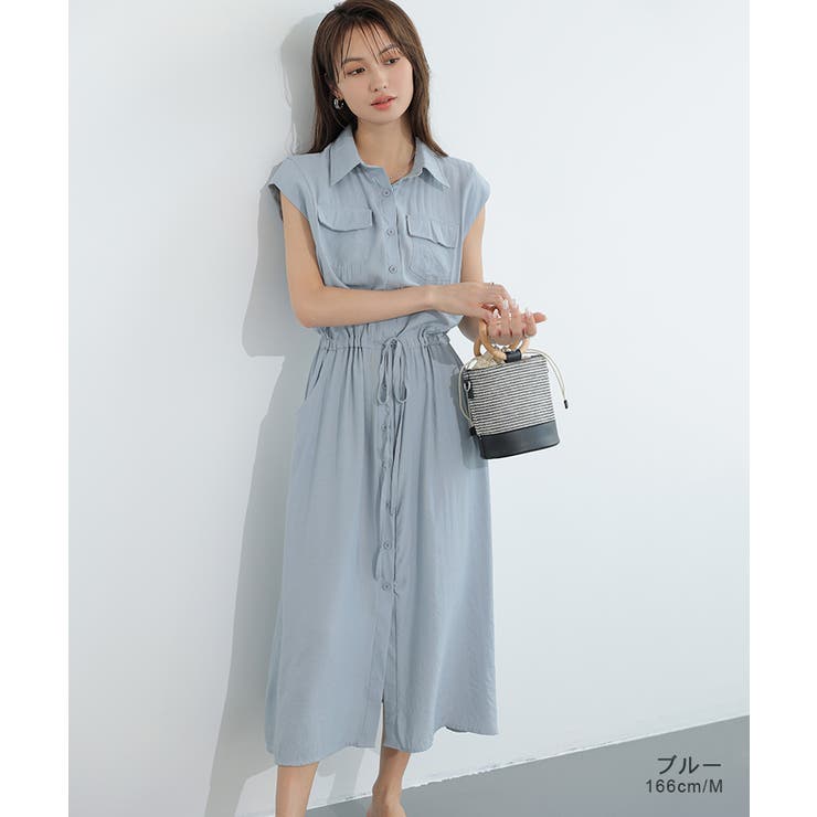 COCO DEAL ノースリーブシャツワンピース COCO DEAL ノースリーブ