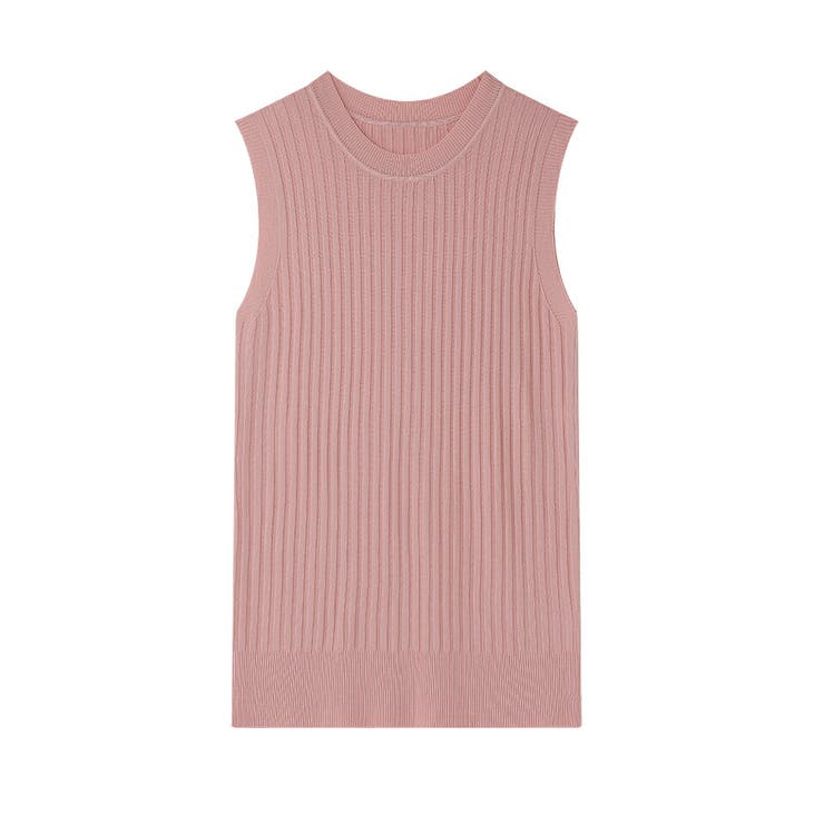 ノースリーブ サマーニット リブニット[品番：COCW0005459]｜COCOMOMO