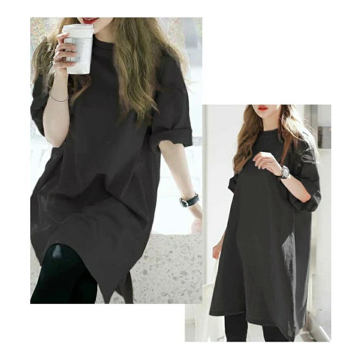 tシャツ チュニックワンピース オーバーサイズ | COCOMOMO | 詳細画像19 