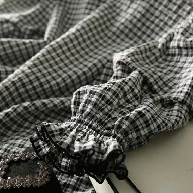 パフスリーブ ブラウス チェック | COCOMOMO | 詳細画像17 