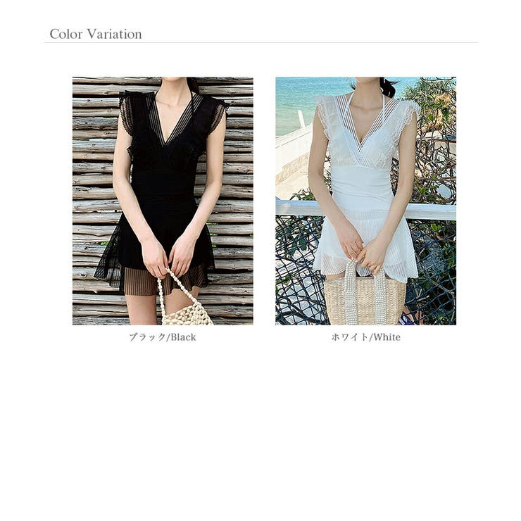 ワンピース水着 水着体型カバー ホルターネック | COCOMOMO | 詳細画像16 