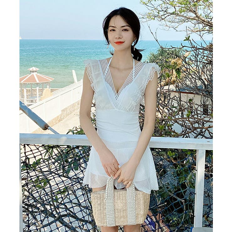 ワンピース水着 水着体型カバー ホルターネック | COCOMOMO | 詳細画像5 