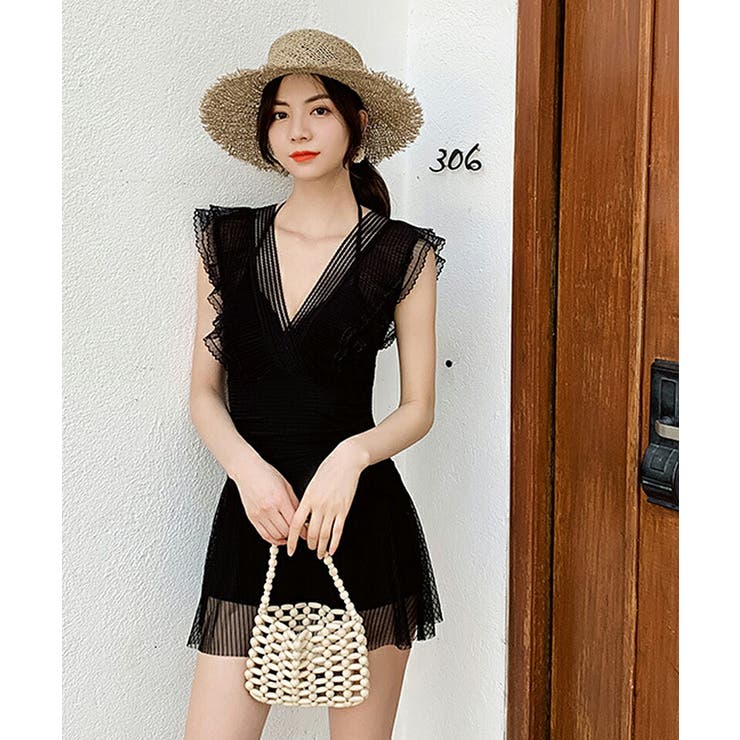 ワンピース水着 水着体型カバー ホルターネック | COCOMOMO | 詳細画像9 