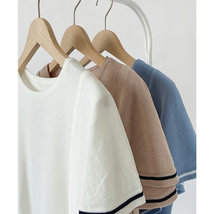 サマーニット ラッフルスリーブ シアーニット | COCOMOMO | 詳細画像9 