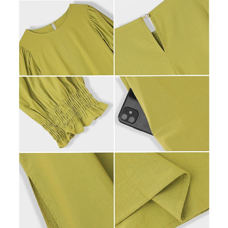 パフスリーブワンピース ロングワンピース コットンワンピース | COCOMOMO | 詳細画像26 