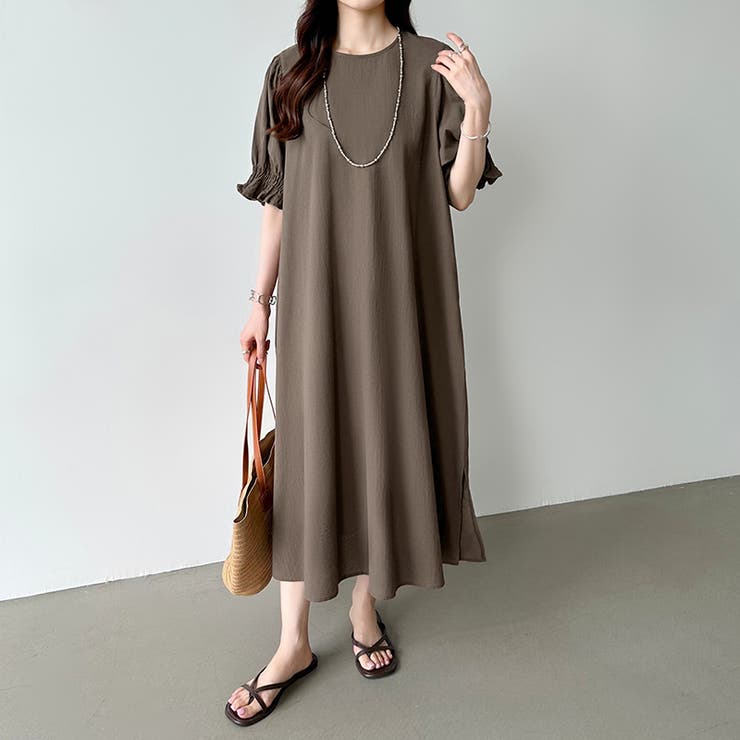 パフスリーブワンピース ロングワンピース コットンワンピース | COCOMOMO | 詳細画像10 