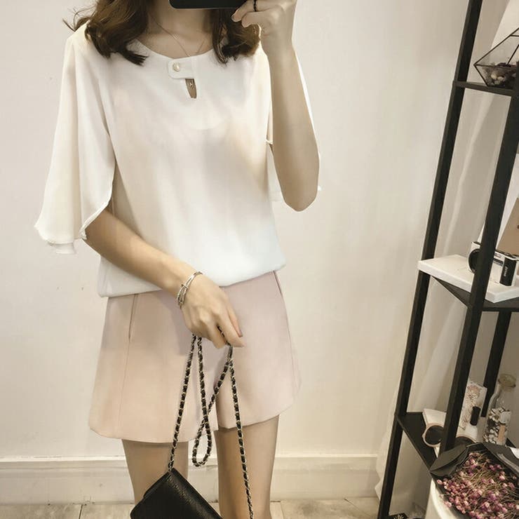 フレアスリーブブラウス ブラウス シフォン | COCOMOMO | 詳細画像21 